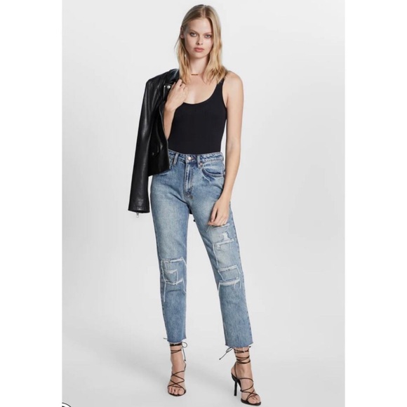 Ksubi Jeans Size 28 Blue Nine O Trashed Lifetime Raw Hem Slim Fit Ankle Crop - Picture 1 of 16